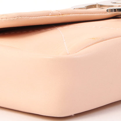 Chanel Around 2005 Made Wild Stitch Big Cc Mark Plate Chain Bag Baby Pink