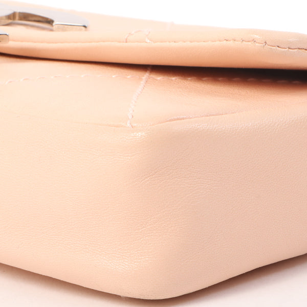 Chanel Around 2005 Made Wild Stitch Big Cc Mark Plate Chain Bag Baby Pink