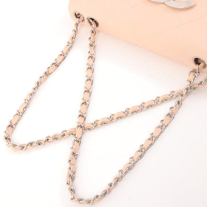 Chanel Around 2005 Made Wild Stitch Big Cc Mark Plate Chain Bag Baby Pink