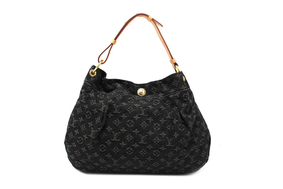 Louis Vuitton Black Monogram Denim Denim Daily PM Hobo Shoulder Bag