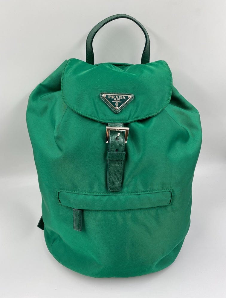 Prada Nylon Green Backpack