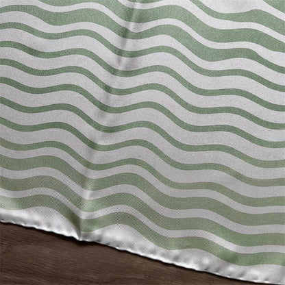 Chanel Cruise in Singapore 90cm VIP Gift Scarf in Sage / Blue / Cream 100% Silk