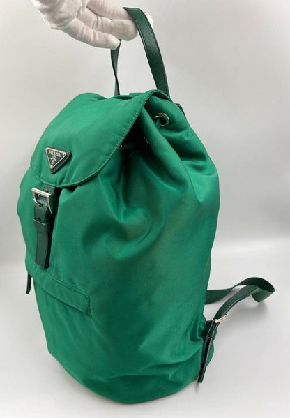 Prada Nylon Green Backpack