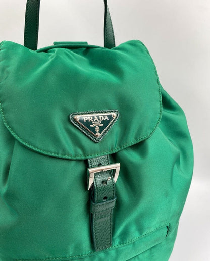 Prada Nylon Green Backpack