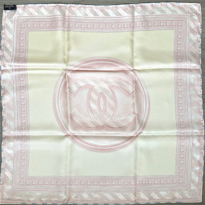 Chanel VIP Gift 65 x 65 cm Scarf in Pink Silk