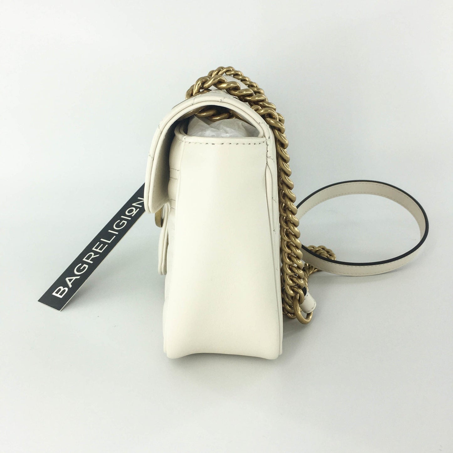 Gucci Marmont Matelasse Small Shoulder Bag in White