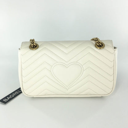 Gucci Marmont Matelasse Small Shoulder Bag in White
