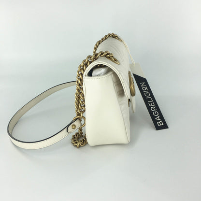 Gucci Marmont Matelasse Small Shoulder Bag in White