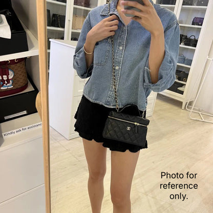 [BN - Local Full Set - Mar 2026] Chanel 26P Vanity / Clutch with Chain (LP Style Bag) in Black Caviar and GHW