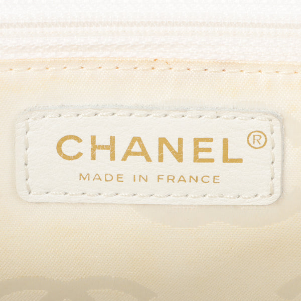 Chanel Around 2005 Made Wild Stitch Turn-Lock Top Handle Bag White