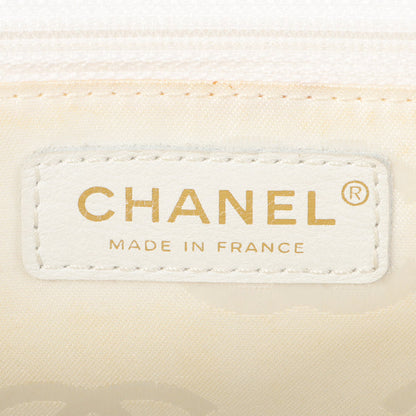 Chanel Around 2005 Made Wild Stitch Turn-Lock Top Handle Bag White