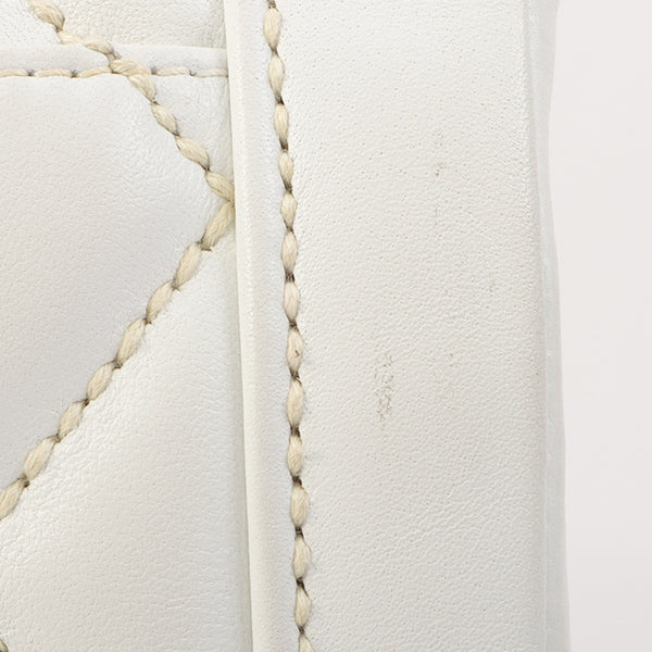 Chanel Around 2005 Made Wild Stitch Turn-Lock Top Handle Bag White
