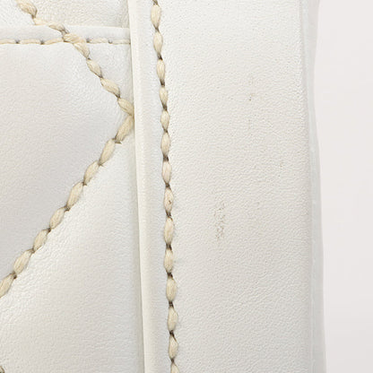 Chanel Around 2005 Made Wild Stitch Turn-Lock Top Handle Bag White