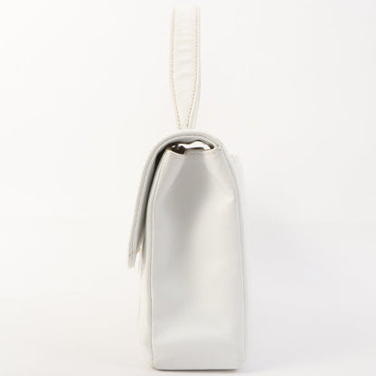 Chanel Around 2005 Made Wild Stitch Turn-Lock Top Handle Bag White