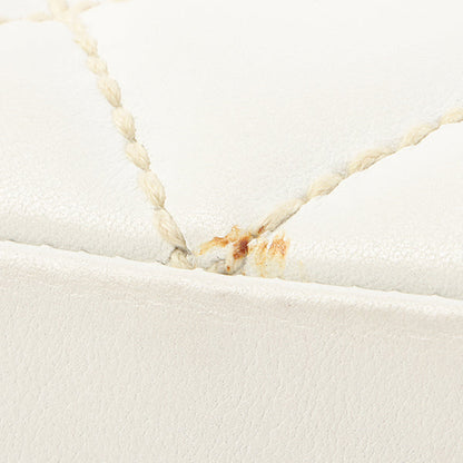Chanel Around 2005 Made Wild Stitch Turn-Lock Top Handle Bag White