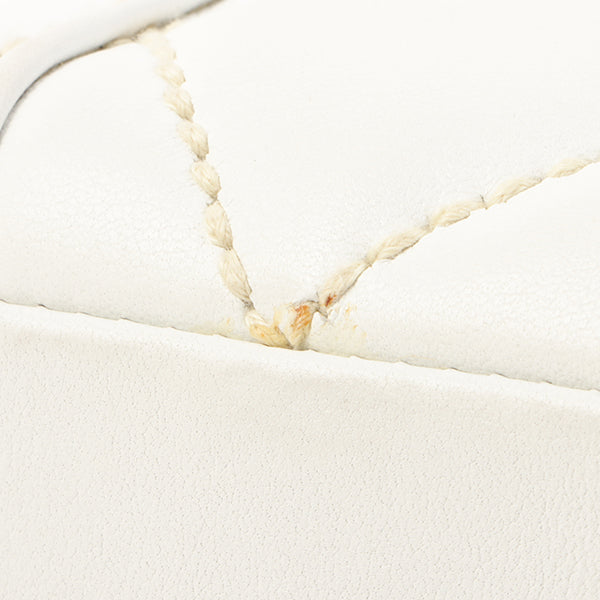 Chanel Around 2005 Made Wild Stitch Turn-Lock Top Handle Bag White