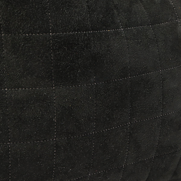 Chanel Around 2005 Made Mouton Cc Mark Stitch Shoulder Bag Black