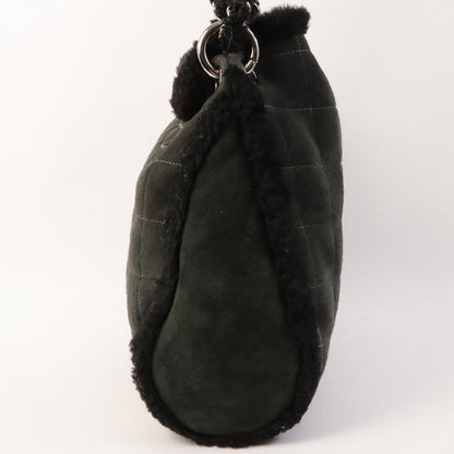 Chanel Around 2005 Made Mouton Cc Mark Stitch Shoulder Bag Black