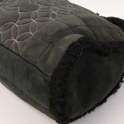 Chanel Around 2005 Made Mouton Cc Mark Stitch Shoulder Bag Black