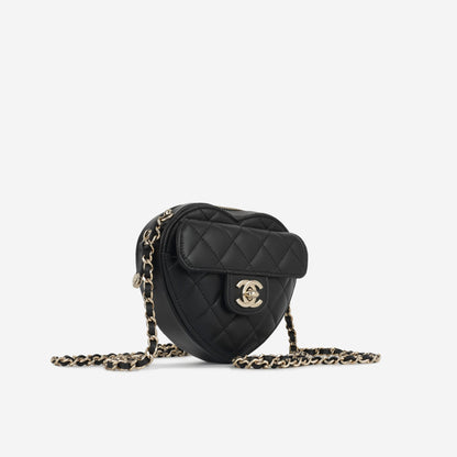 Chanel Small Heart Bag - Black