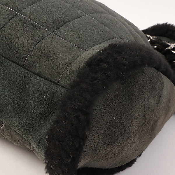 Chanel Around 2005 Made Mouton Cc Mark Stitch Shoulder Bag Black
