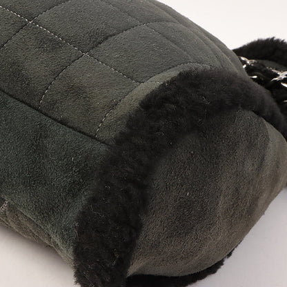 Chanel Around 2005 Made Mouton Cc Mark Stitch Shoulder Bag Black