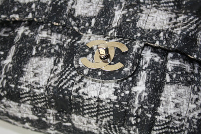Chanel nylon tweed print flap bag