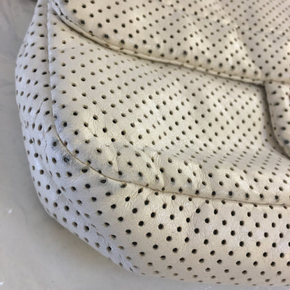 CHANEL 2.55 Shoulder Bag in White Leather