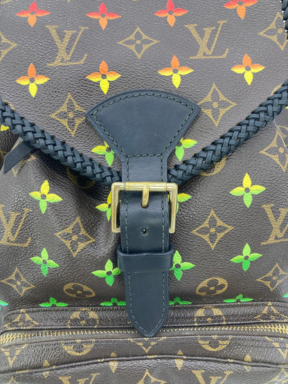 LOUIS VUITTON OOAK Hand Painted Leather Wrapped Montsouris GM Backpack