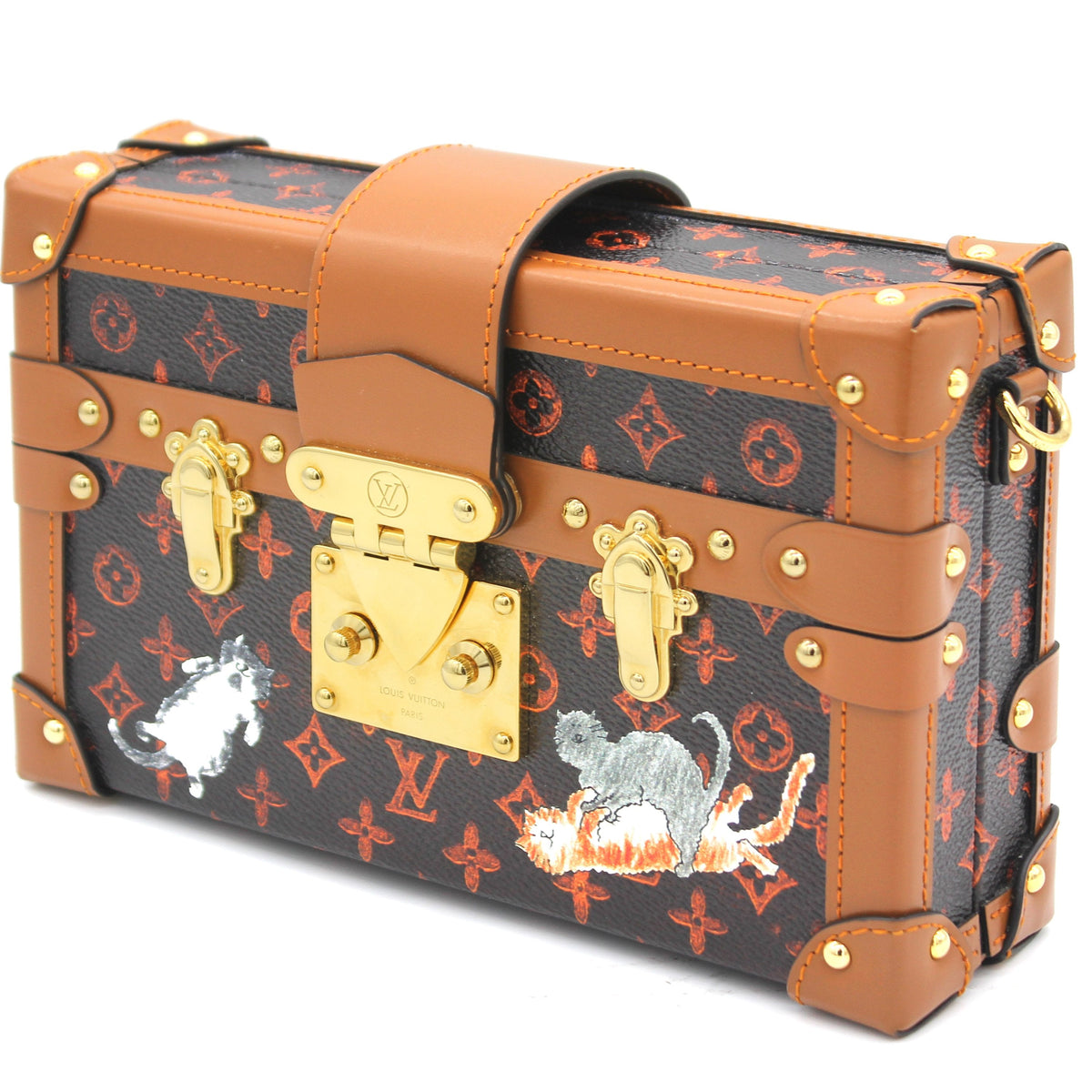 Louis-vuitton Catogram Petite Malle Orange Marron
