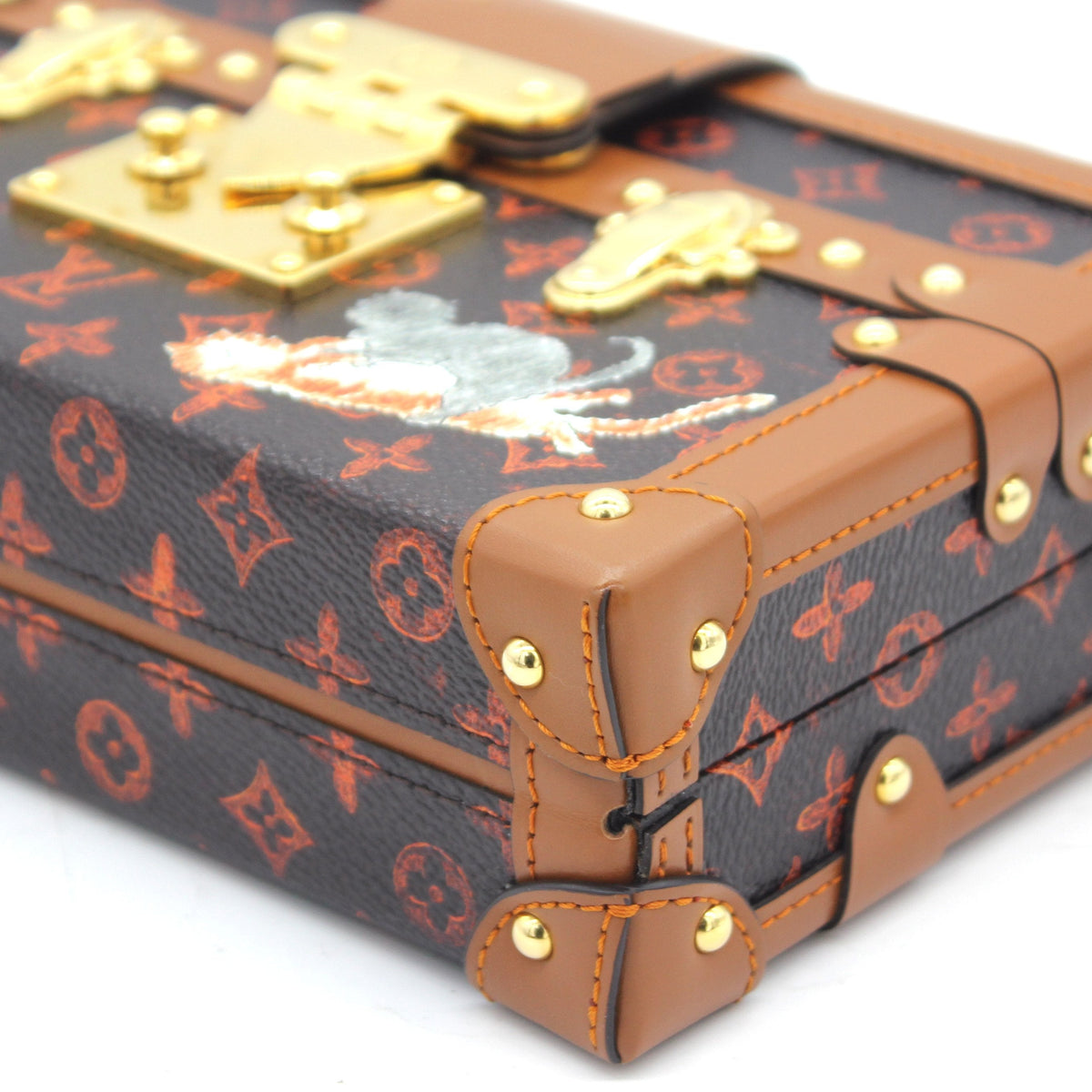Louis-vuitton Catogram Petite Malle Orange Marron