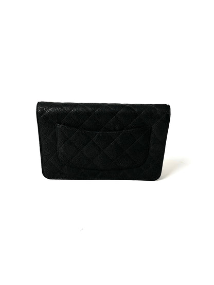 CHANEL 13S WOC Wallet on Chain Black Quilted Leather Crossbody Bag