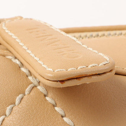 Chanel Around 2003 Made Wild Stitch Cc Mark Plate Shoulder Bag Beige