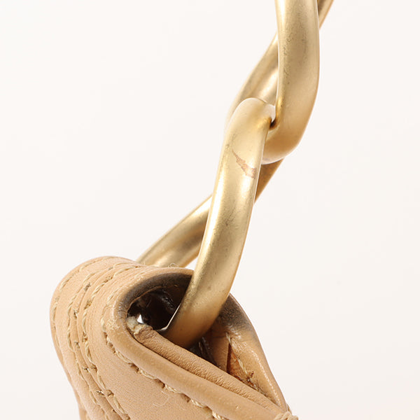 Chanel Around 2003 Made Wild Stitch Cc Mark Plate Shoulder Bag Beige