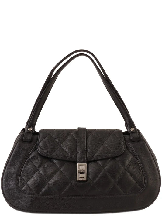 Chanel Around  Made Caviar Skin . Shoulder Bag Black