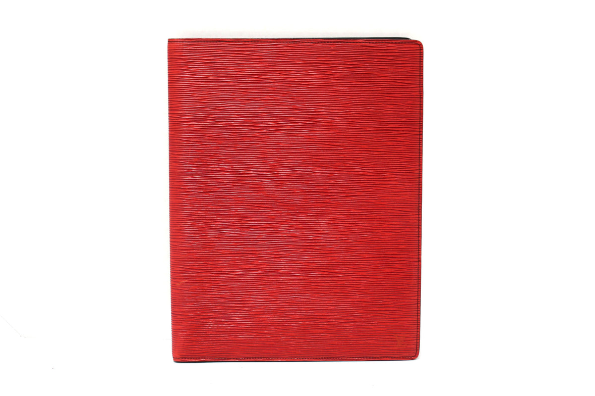 LOUIS VUITTON Louis Vuitton Red Epi Leather Desk Agenda Cover | Italystation.com - Shop Now at italystation.com