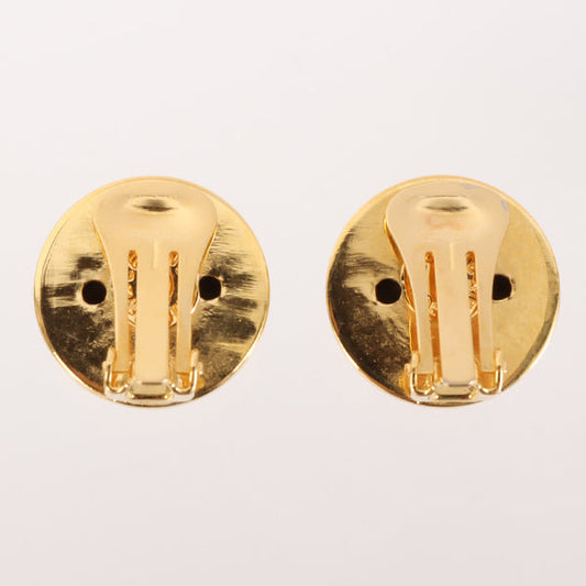 Celine Star Motif Round Logo Earrings