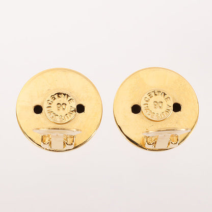 Celine Star Motif Round Logo Earrings