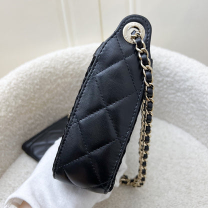 Chanel 25S Clutch on Chain in Black Mesh and LGHW
