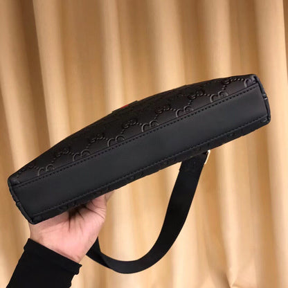MBG030 GG Black Messenger Bag for Men / 9.8x11x2inch