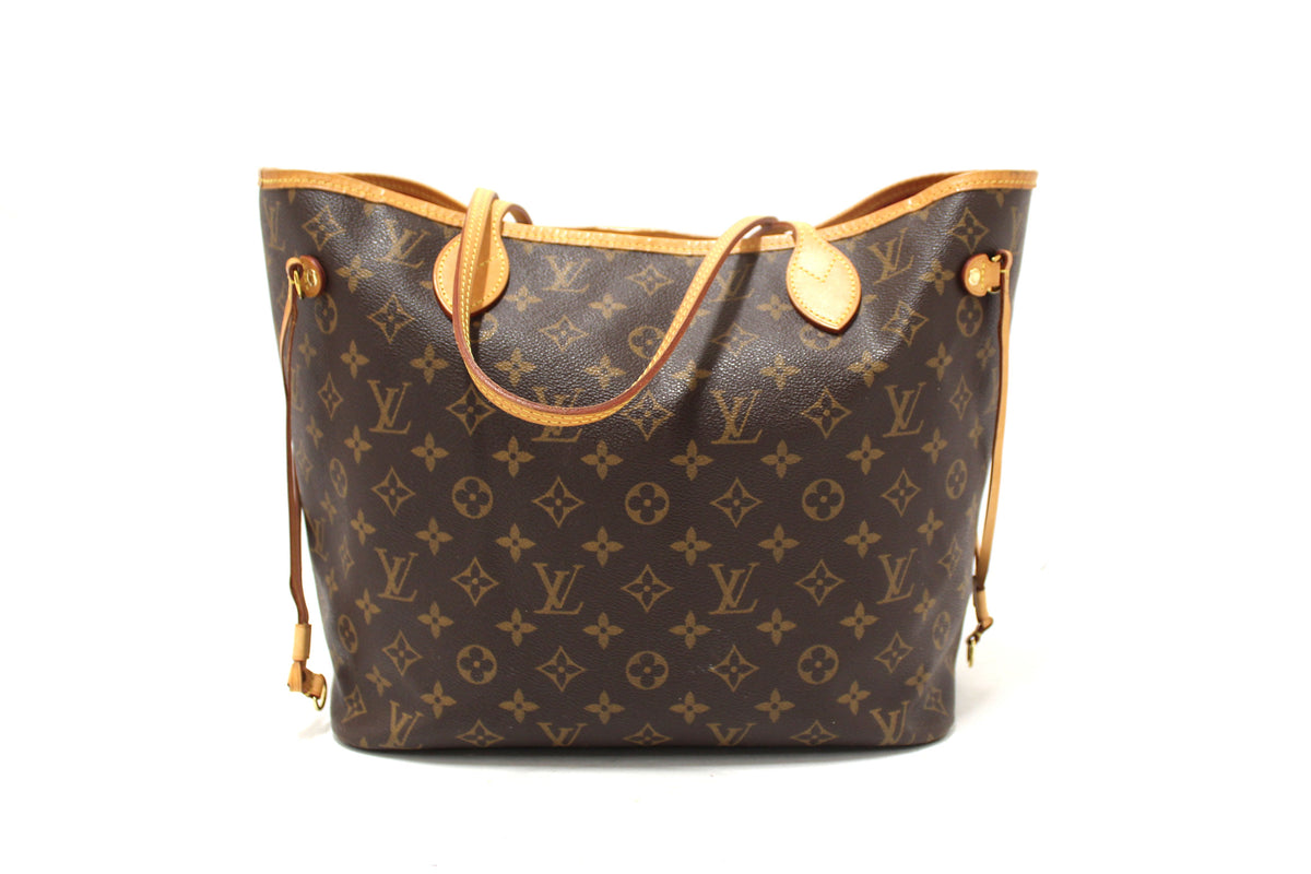 Louis Vuitton Classic Monogram Neverfull MM Tote Shoulder Bag