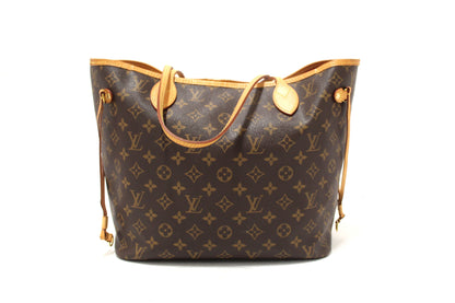 Louis Vuitton Classic Monogram Neverfull MM Tote Shoulder Bag