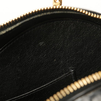 Chanel Around 1995 Made Patent Heart Cc Mark Stitch Vanity Black