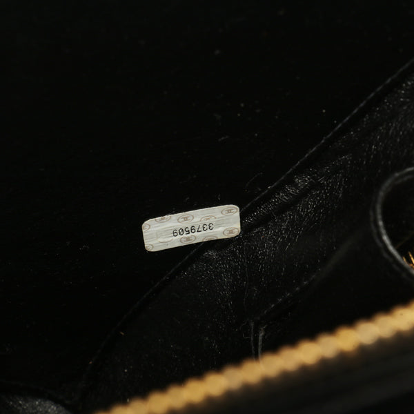 Chanel Around 1995 Made Patent Heart Cc Mark Stitch Vanity Black