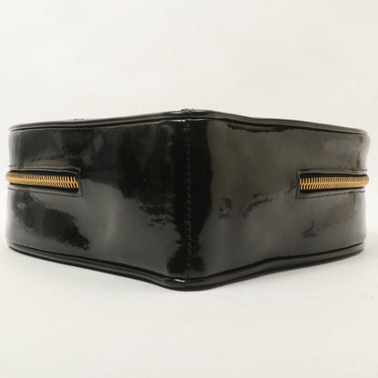 Chanel Around 1995 Made Patent Heart Cc Mark Stitch Vanity Black
