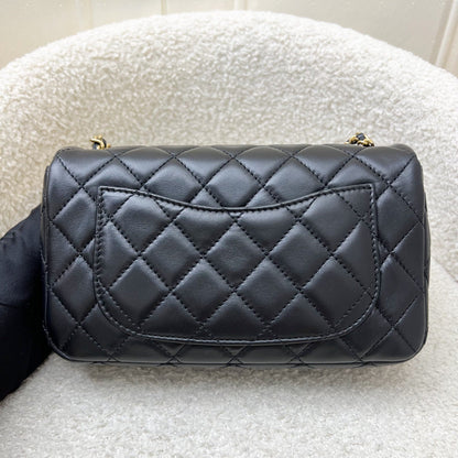Chanel Pearl Crush Mini Rectangular Flap in Black Lambskin and AGHW (Model: AS1787)
