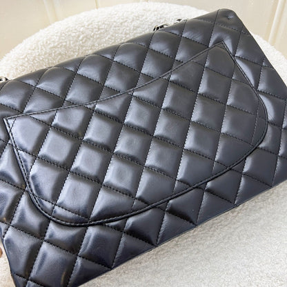 Chanel Jumbo Classic Single Flap SF in Black Lambskin and SHW