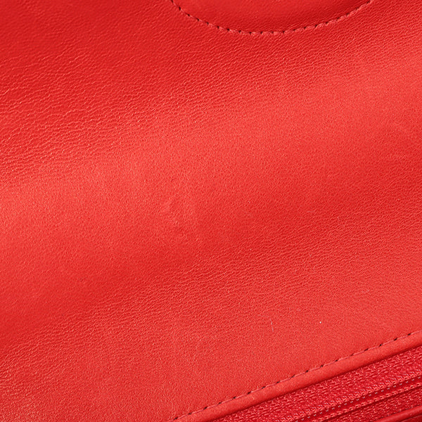 Chanel Around 1997 Made Classic Flap Top Handle Bag Red