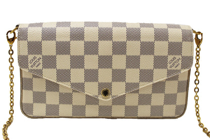 Louis Vuitton Damier Azur Felicie Pochette Crossbody Bag