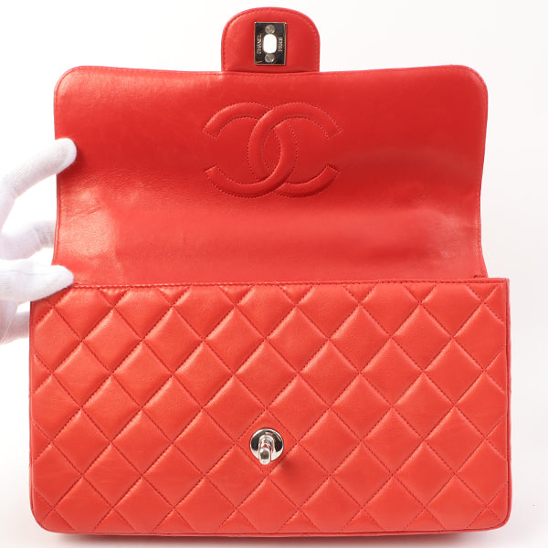 Chanel Around 1997 Made Classic Flap Top Handle Bag Red